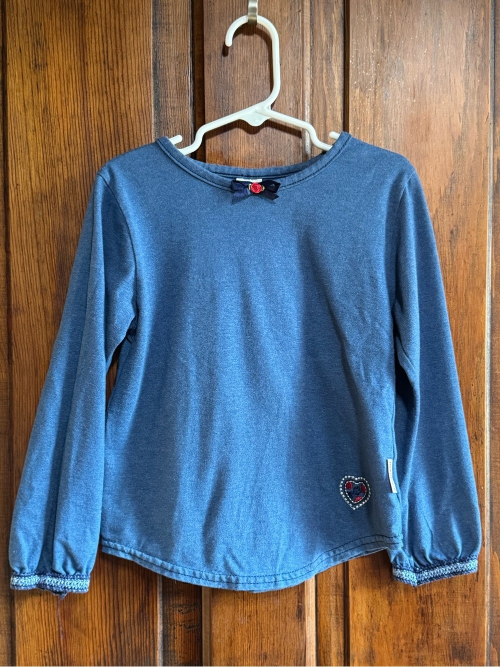 Vintage Girls Healthtex Blue Long Sleeve Top Size 6